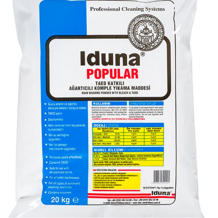 IDUNA POPULAR Taed Katkılı Ağartılıcı Toz Ana Yıkama Ürünü