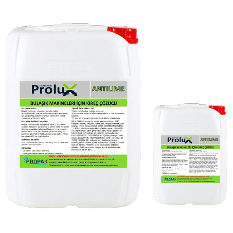 PORLUX ANTILIME ENDÜSTRİYEL MAKİNA KİREÇ ÇÖZ 5 LT VE 20 LT