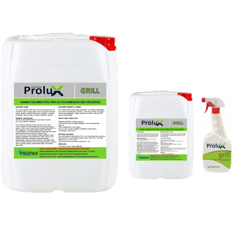 PROLUX GRILL YANMIŞ YAĞLARDA ETKİLİ FIRIN VE DABVLUMBAZLAR İÇİN YAĞ ÇÖZÜCÜ MADDESİ