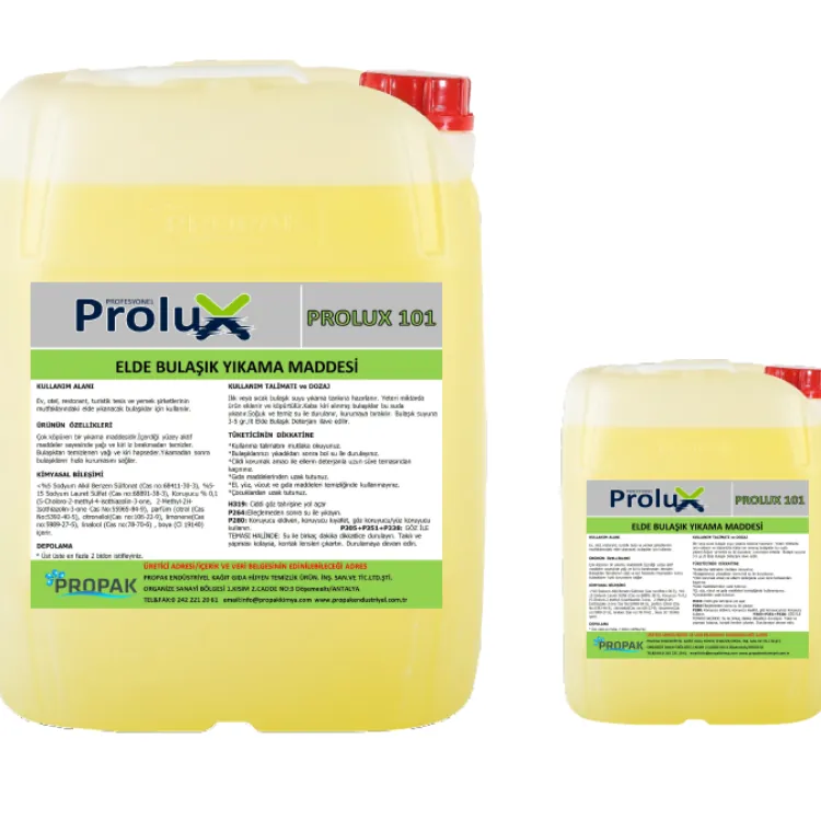 PROLUX 101 ELDE BULAŞIK YIKAMA MADDESİ 5 lt ve 20 lt
